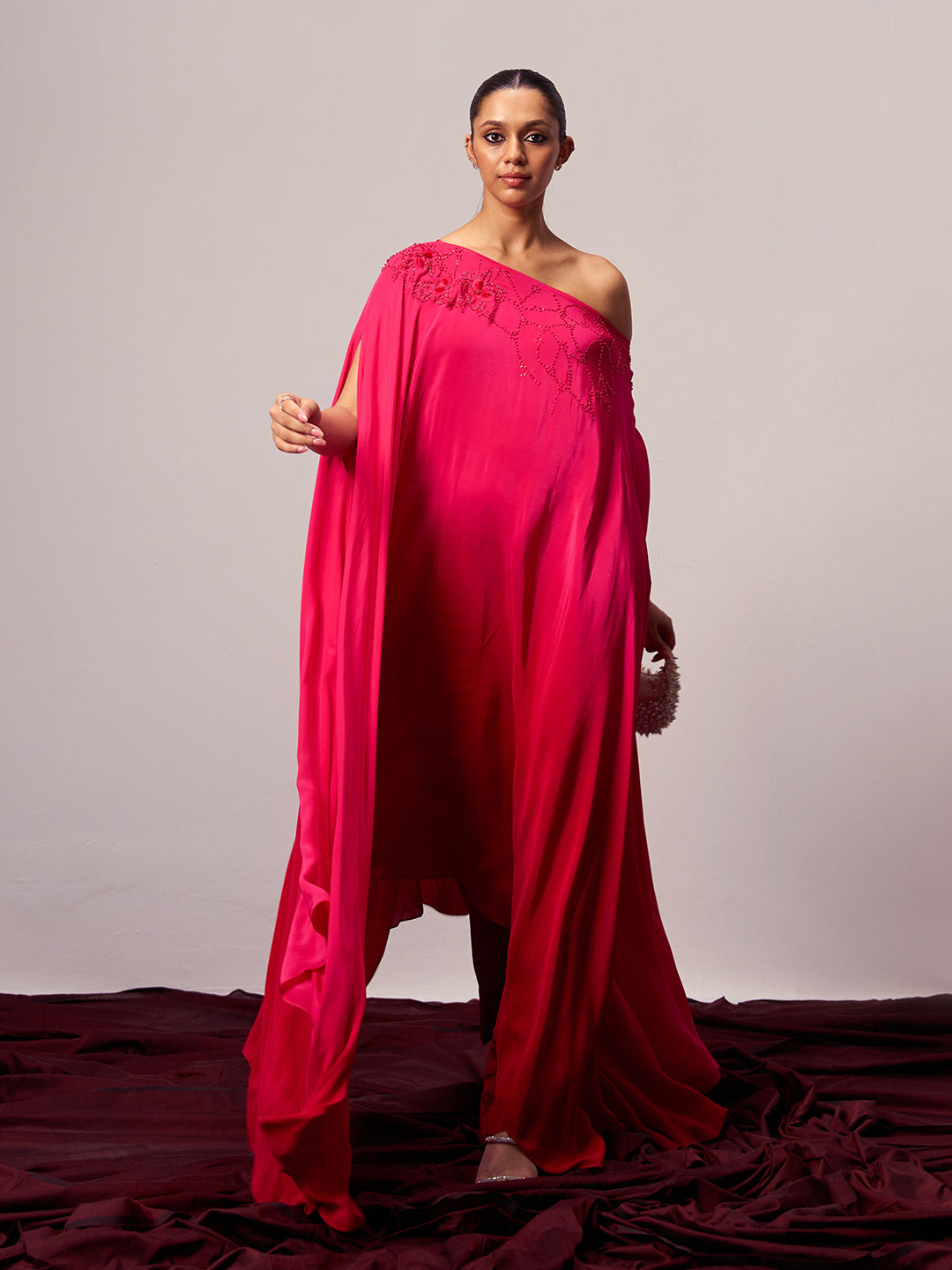 One Shoulder Kaftan Coord Set