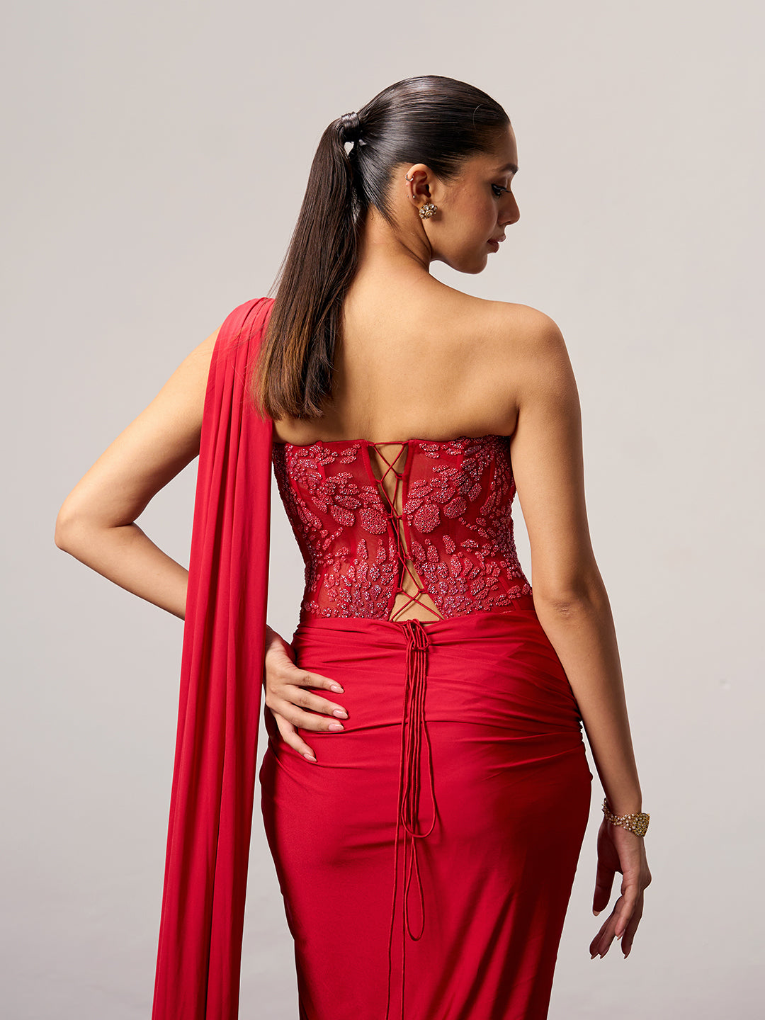 Draped Corset Saree