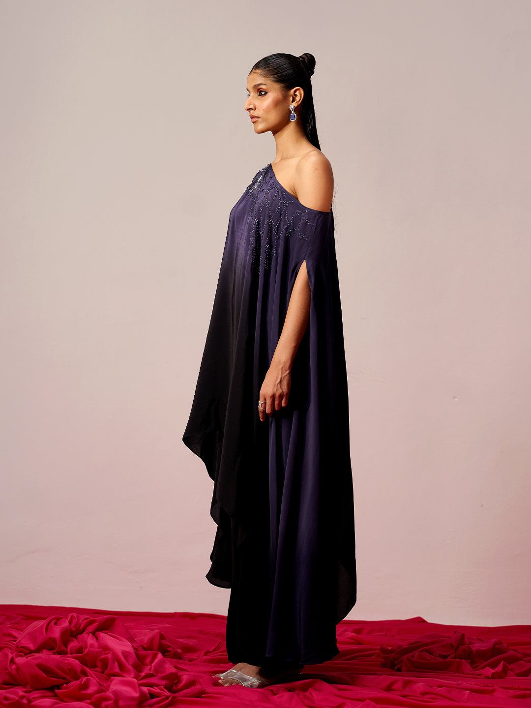 One Shoulder Kaftan Coord Set