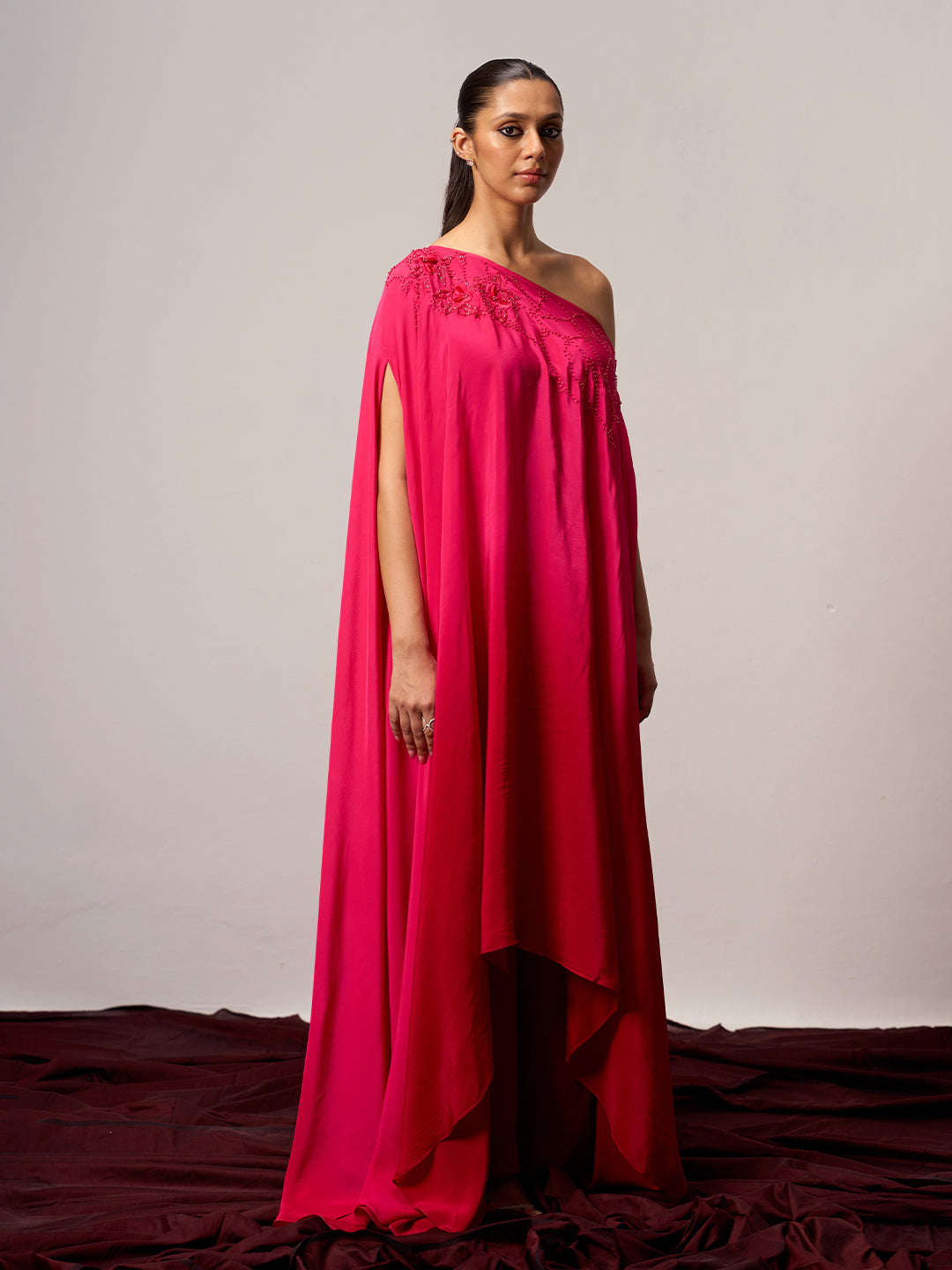 One Shoulder Kaftan Coord Set