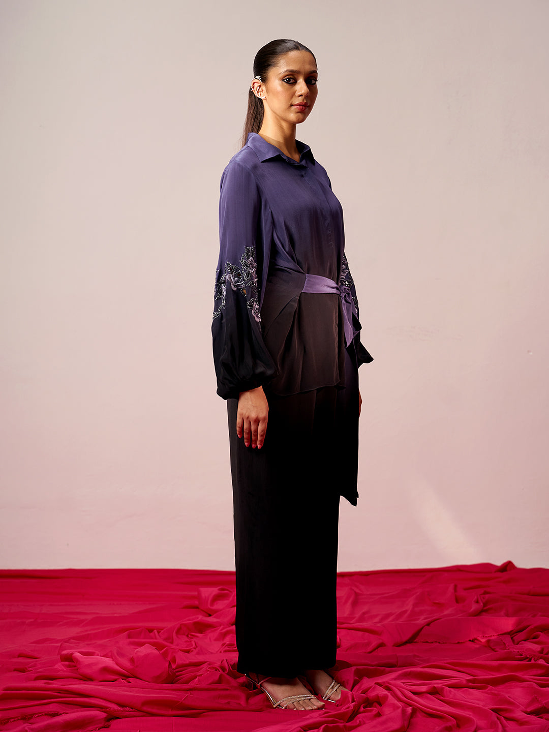 Sleeve Embroidered Coord Set