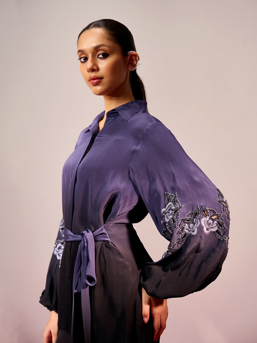 Sleeve Embroidered Coord Set