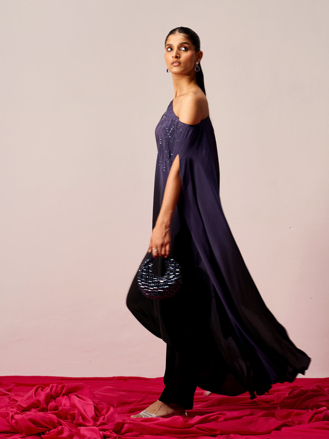 One Shoulder Kaftan Coord Set