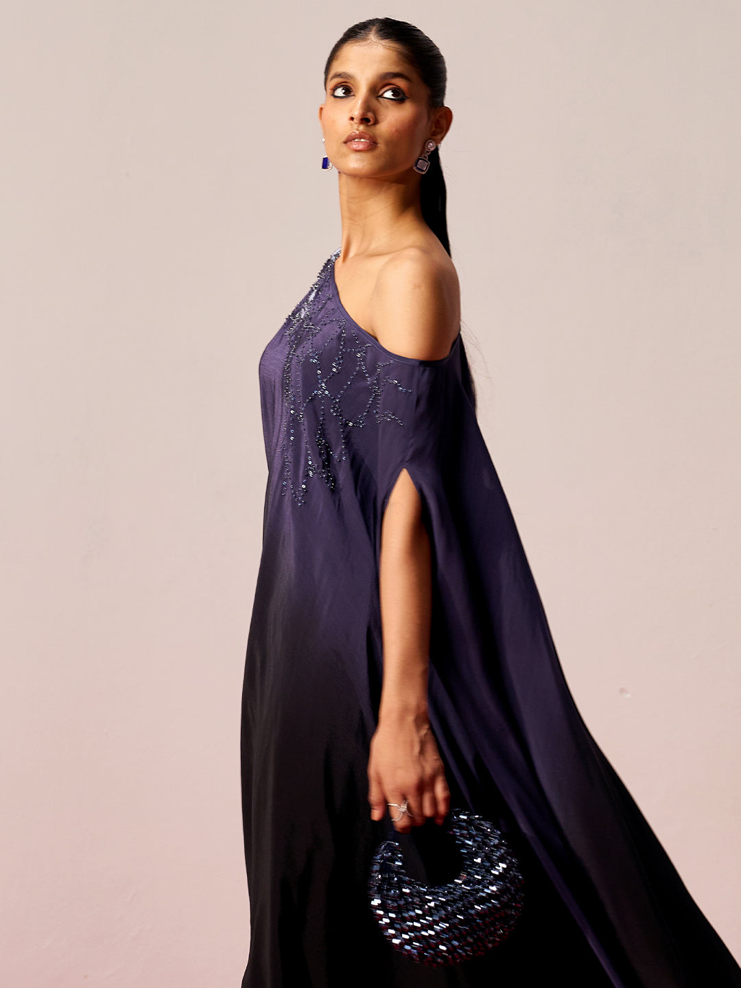 One Shoulder Kaftan Coord Set