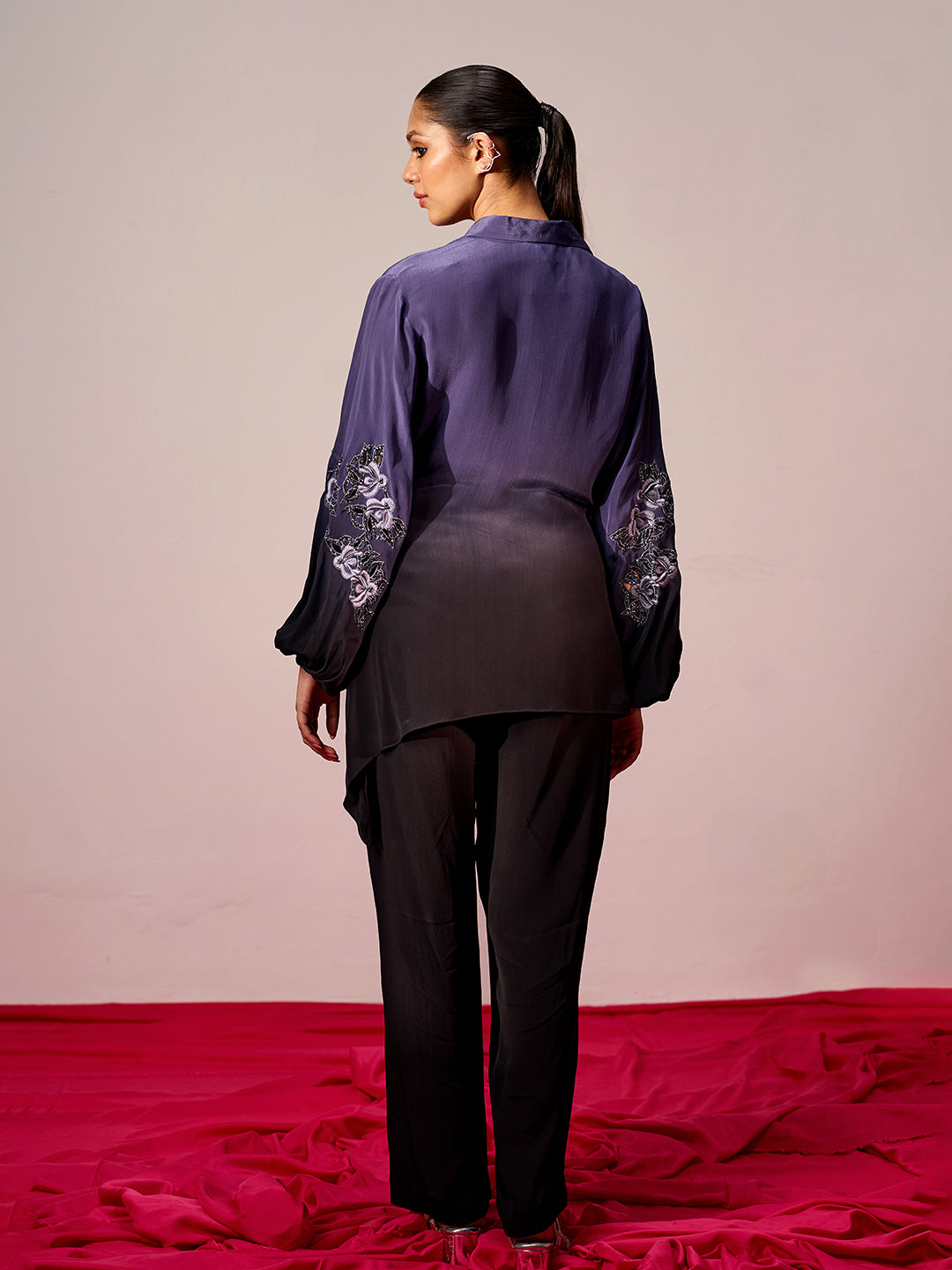 Sleeve Embroidered Coord Set