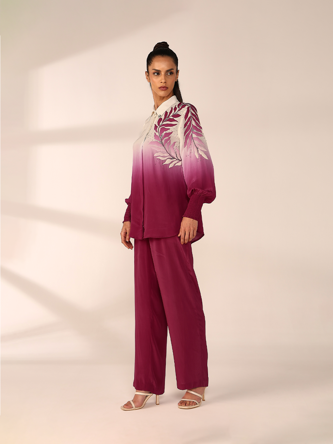 Shoulder Embroidered Co-ord Set