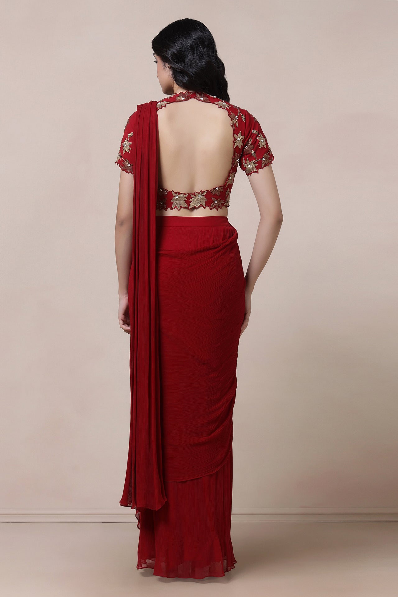Embroidred Blouse With Saree