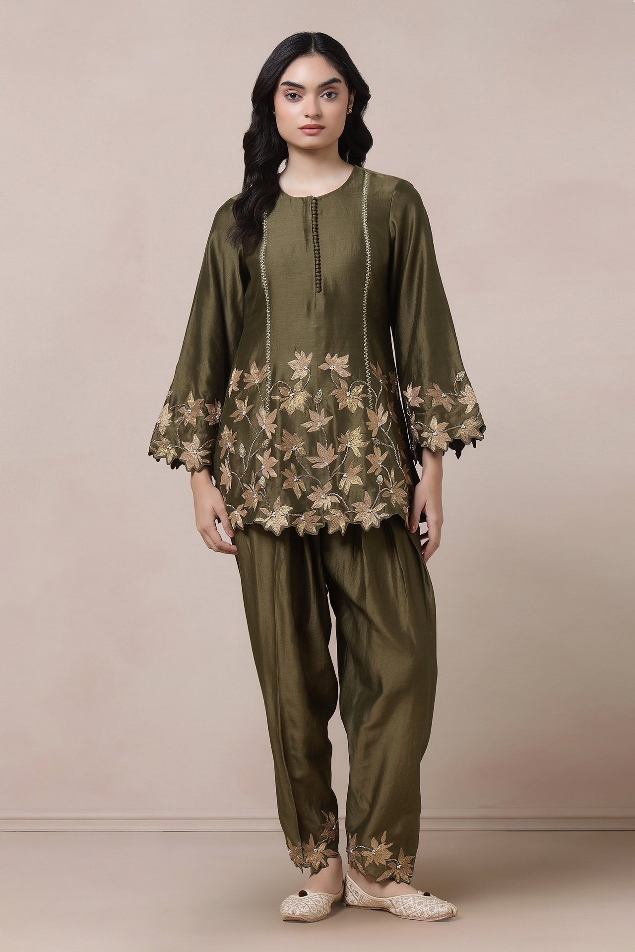 Short Kurta With Salwar And Dupatta