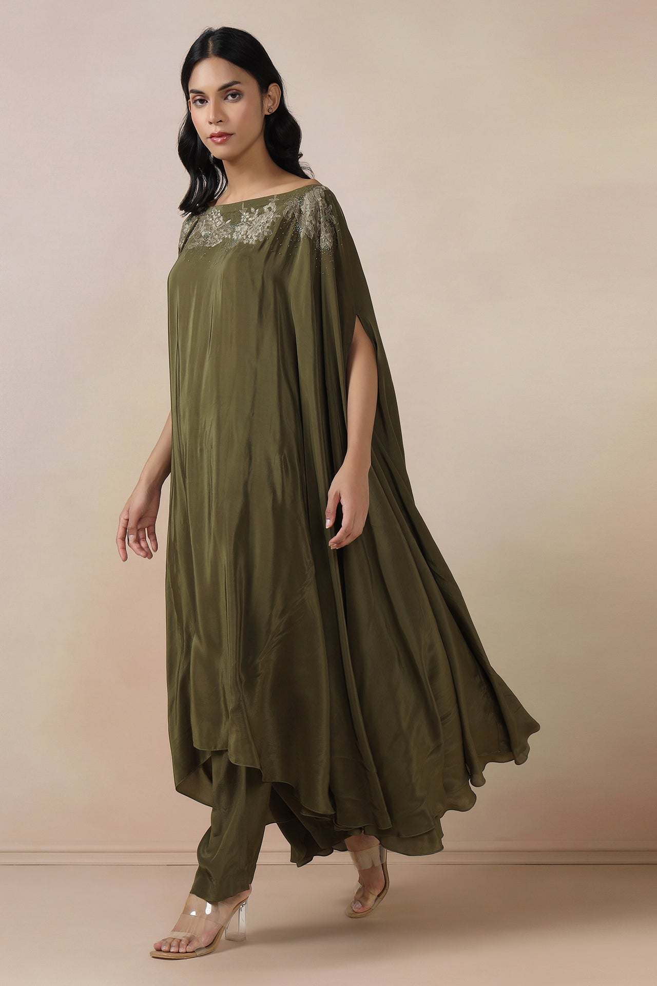 One Off Shoulder Kaftaan With Pants