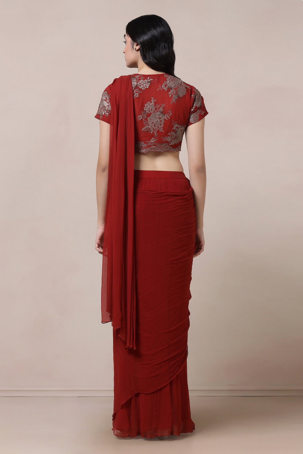 Lacework Blouse With Saree