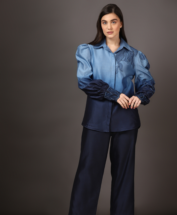 Elasted high low shirt with pant