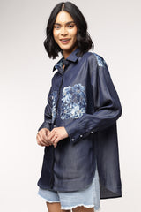 Floral Patch Pocket Shirt