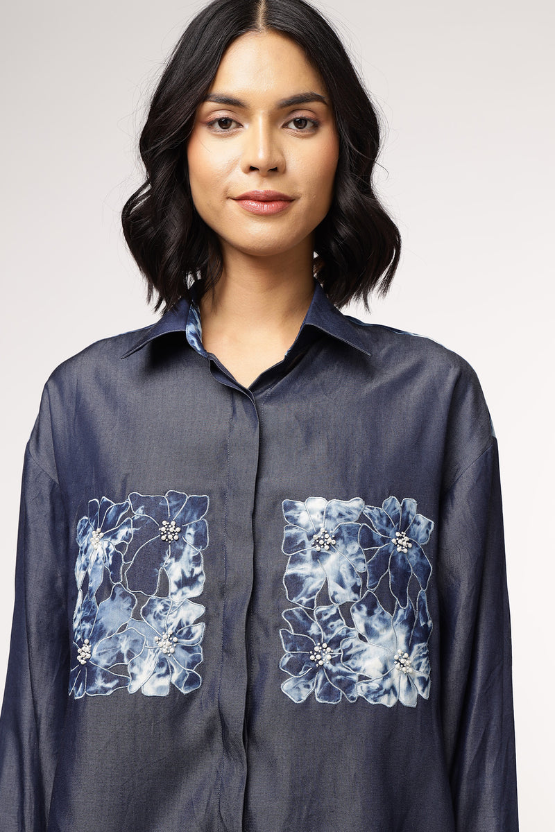 Floral Patch Pocket Shirt