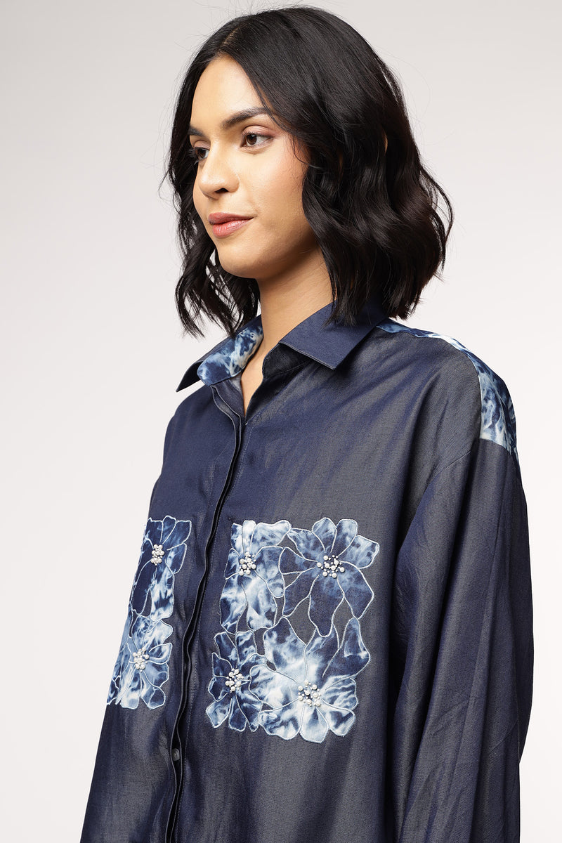 Floral Patch Pocket Shirt