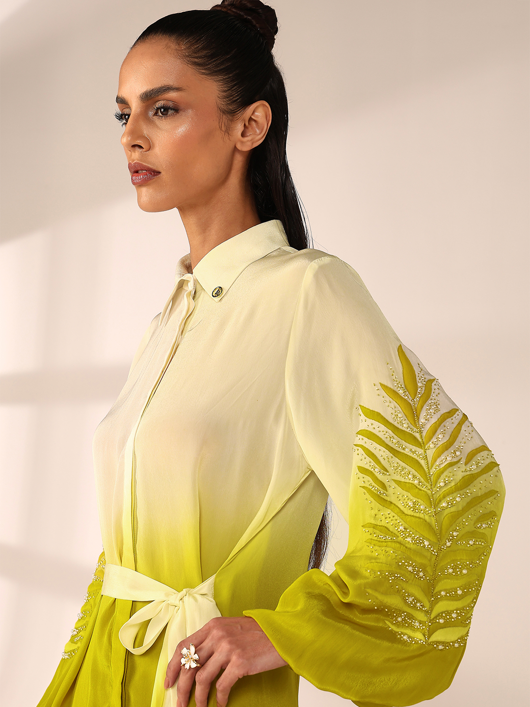 Sleeve Embroidered Co-ord Set