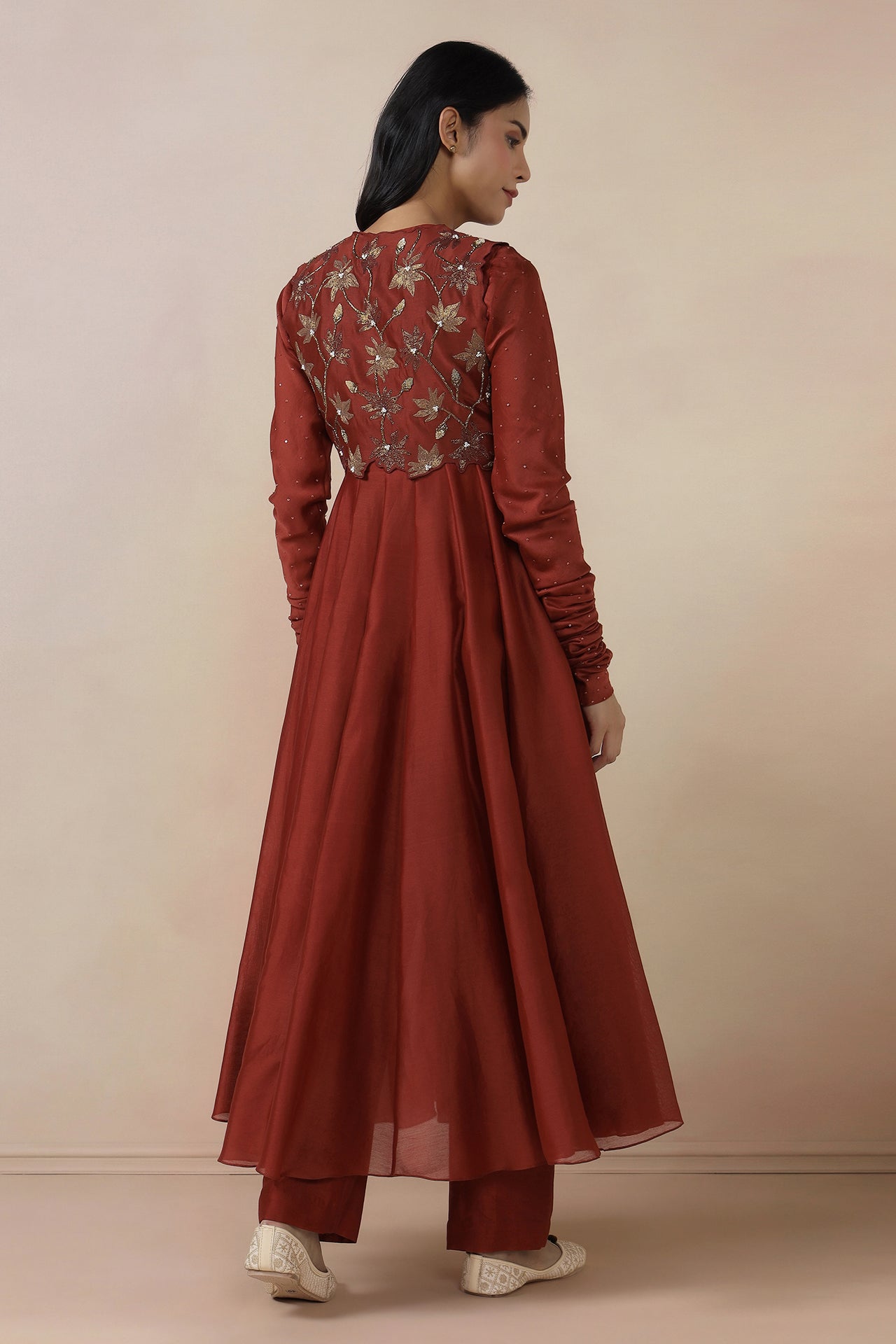 Anarkali With Jacket ,Dupatta And Pants