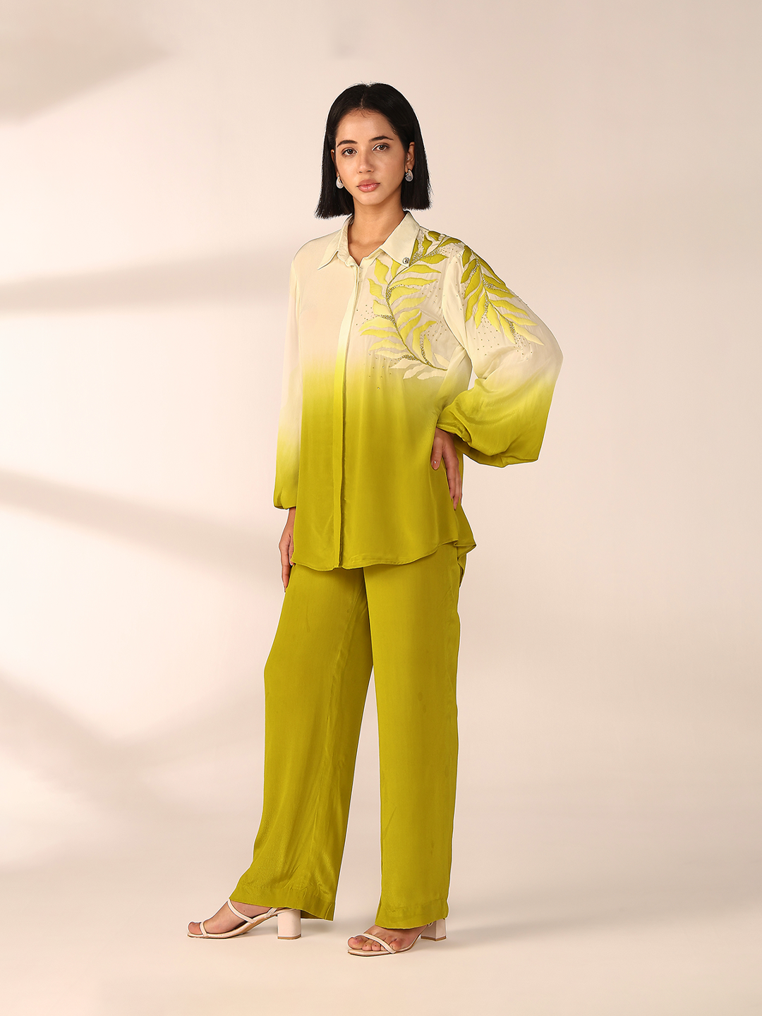 Shoulder Embroidered Co-ord Set