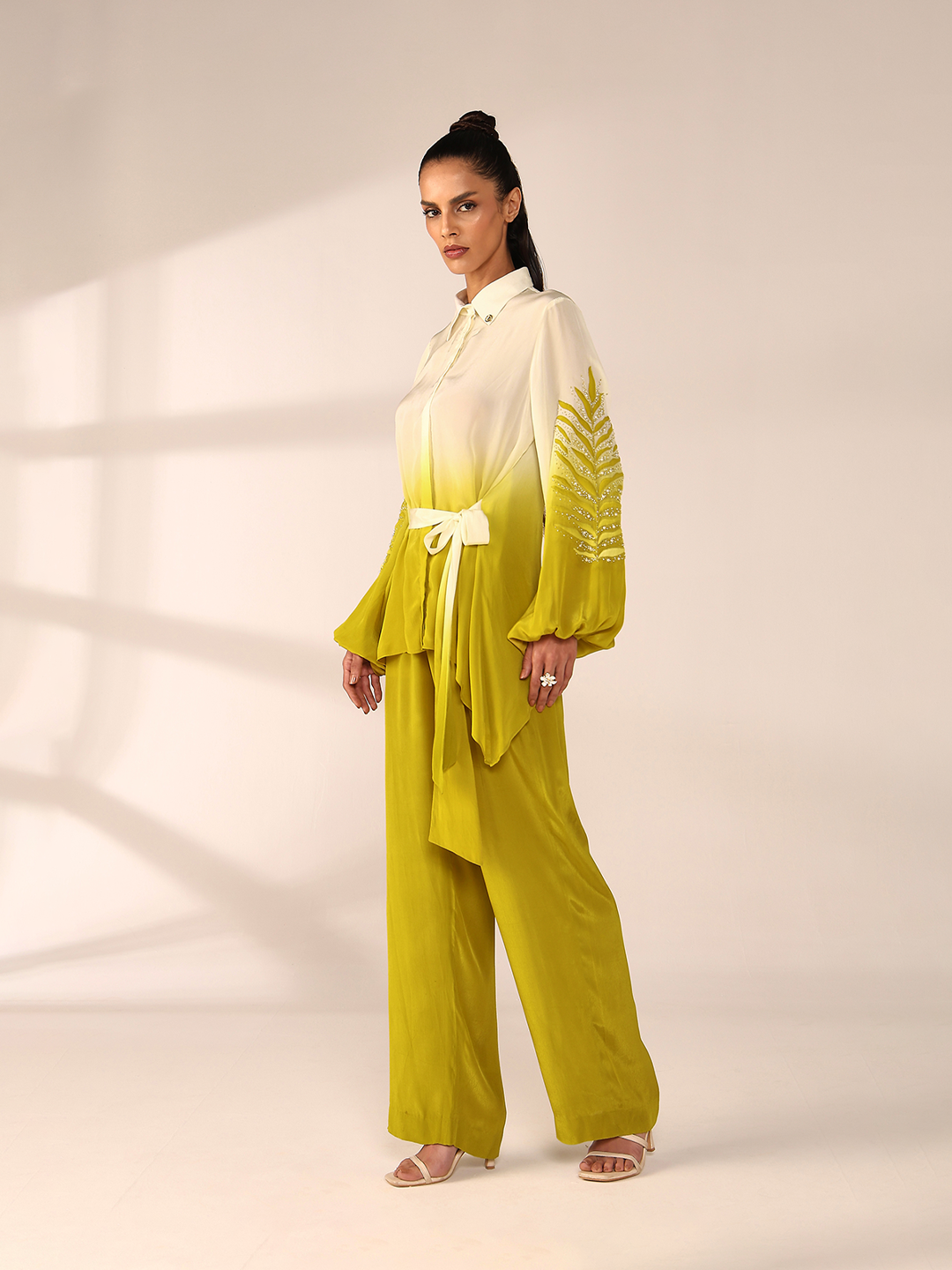 Sleeve Embroidered Co-ord Set