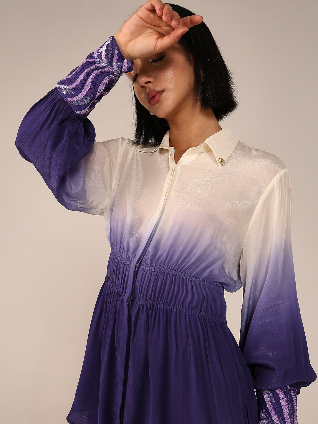 Sleeve Embroidered Co-ord Set