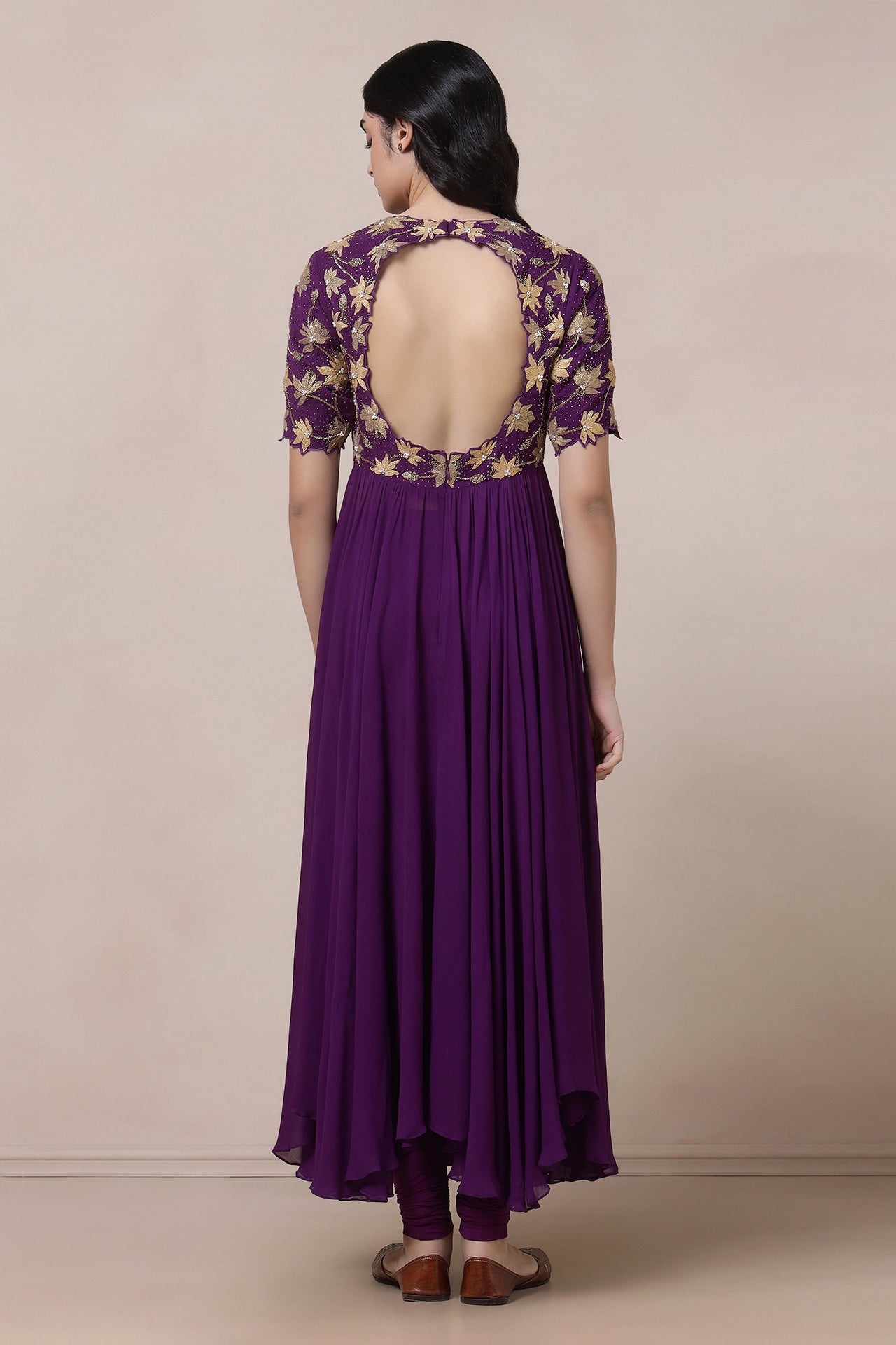 Embroidered Anarkali With Churidaar And Dupatta