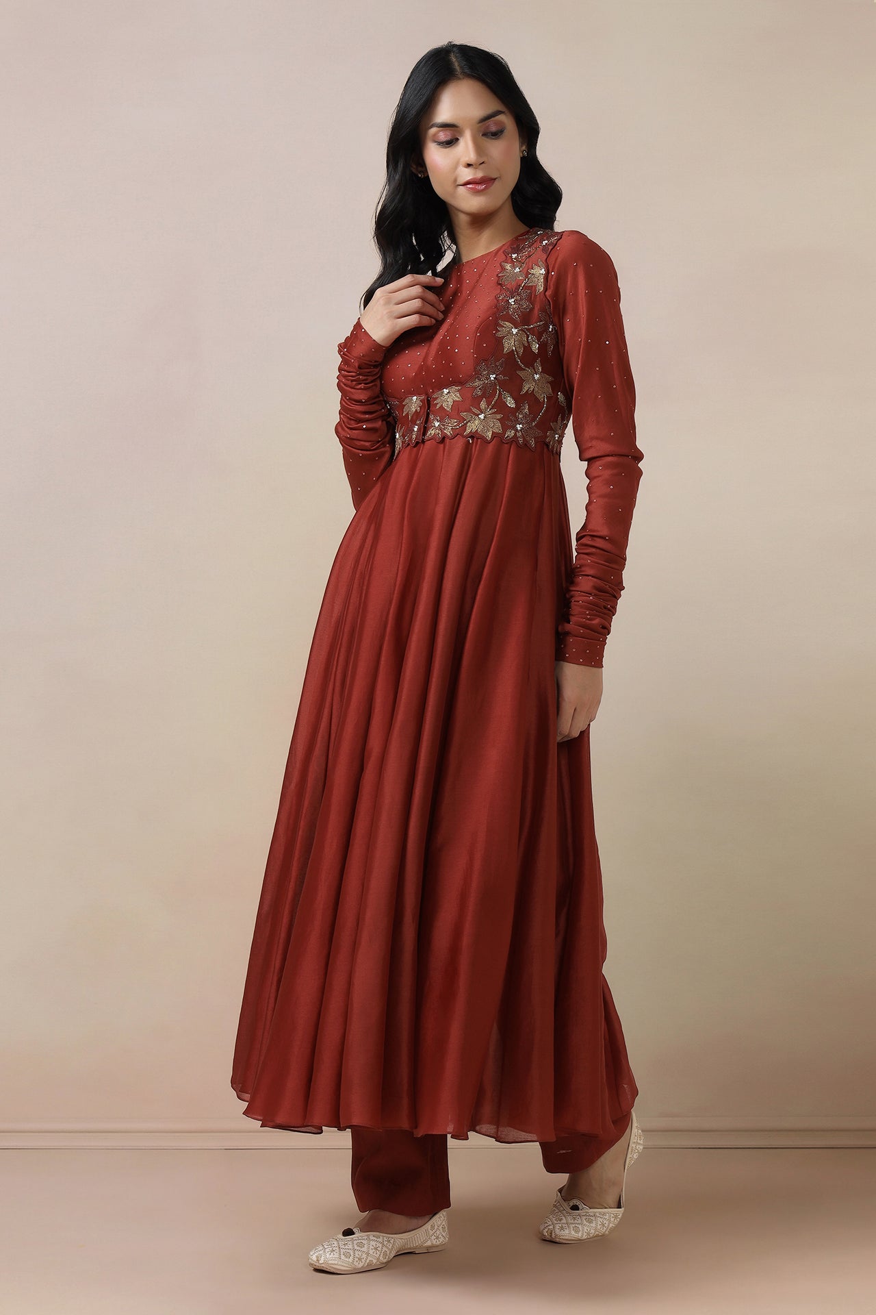 Anarkali With Jacket ,Dupatta And Pants