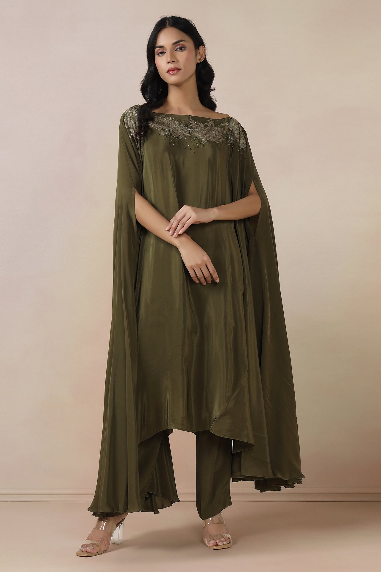One Off Shoulder Kaftaan With Pants