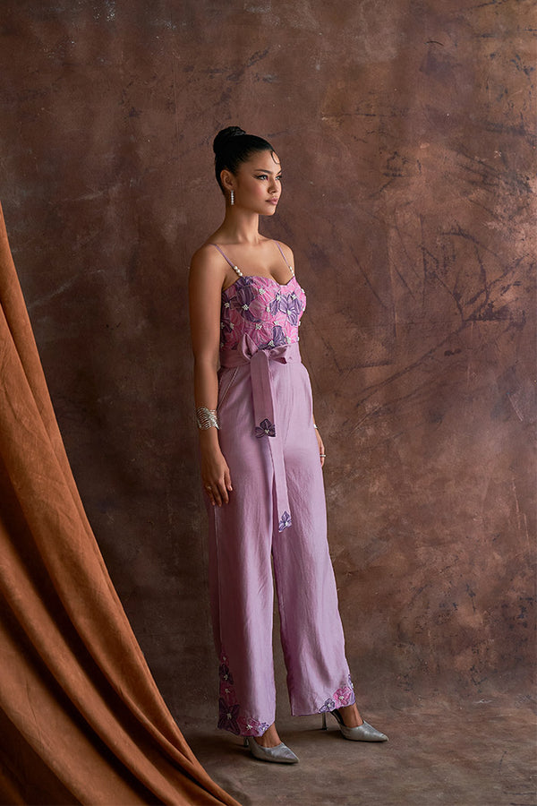 Smoky Grape Corset Jumpsuit