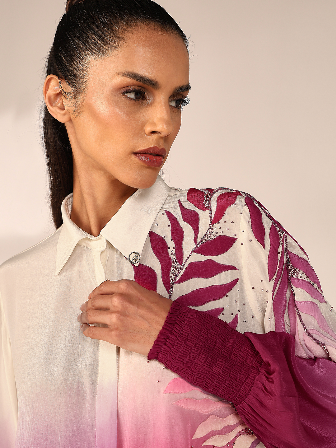 Shoulder Embroidered Co-ord Set