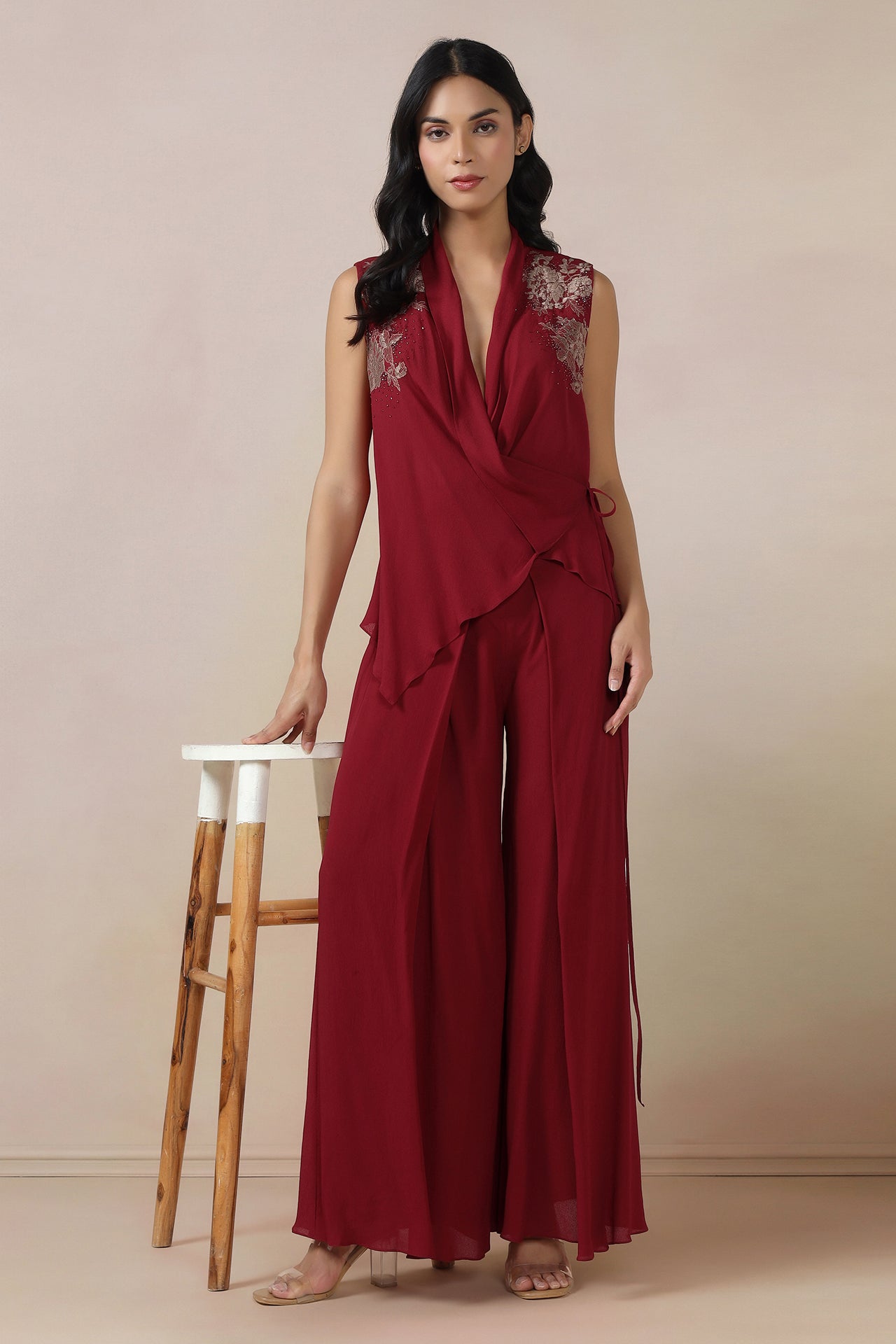 Wrap Top With Pants