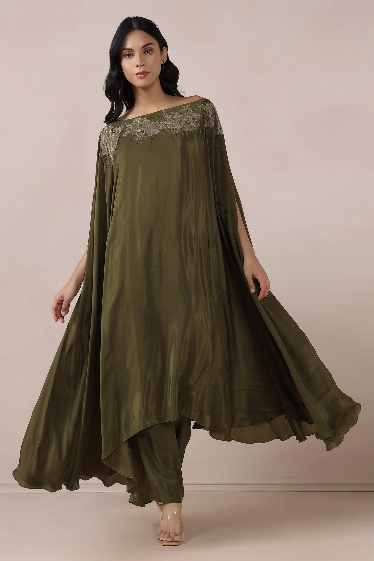 One Off Shoulder Kaftaan With Pants