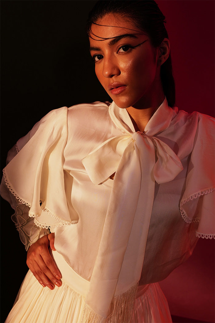 Tie up Shirt with Skirt