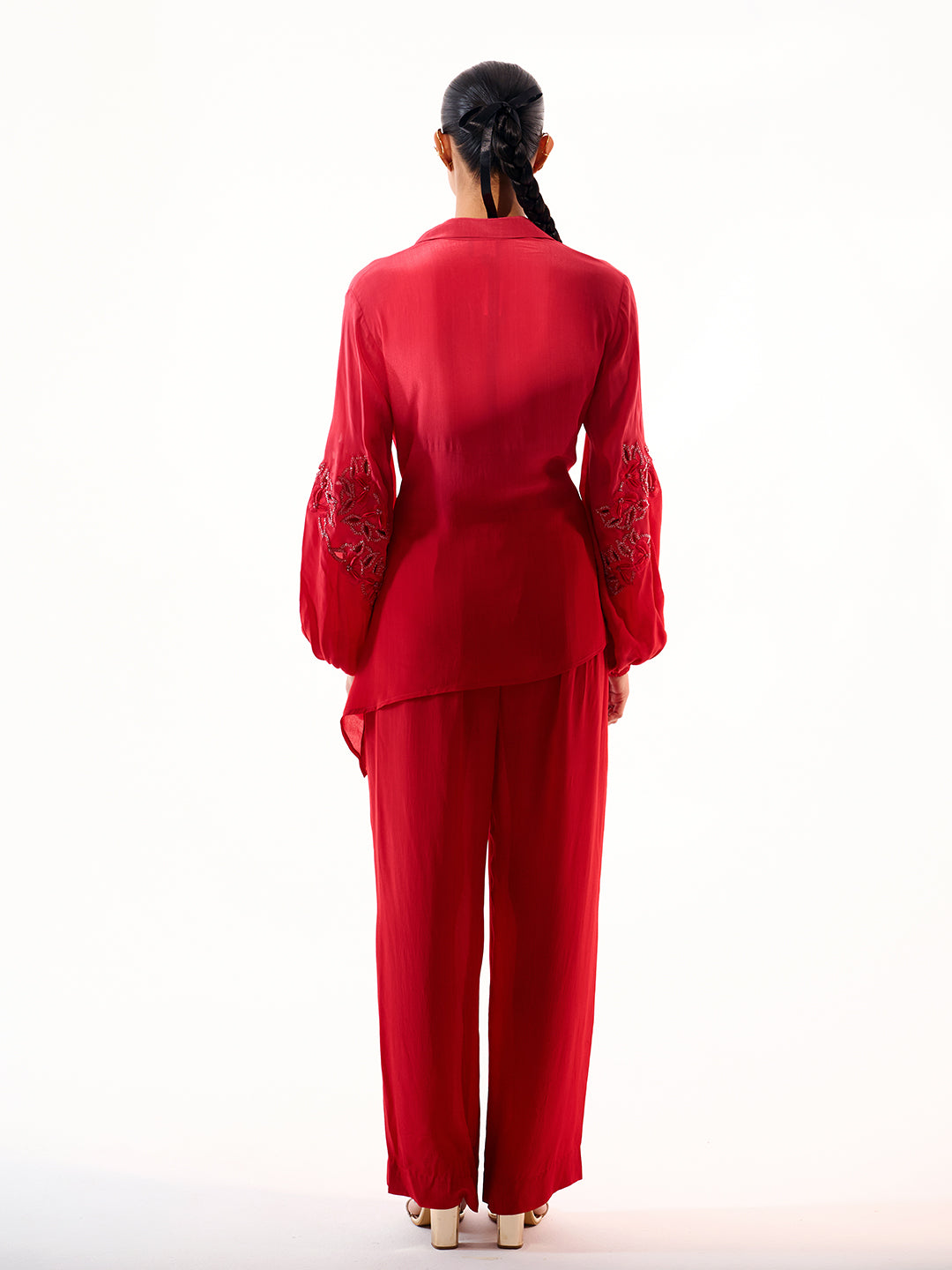 Sleeve Embroidered Coord Set