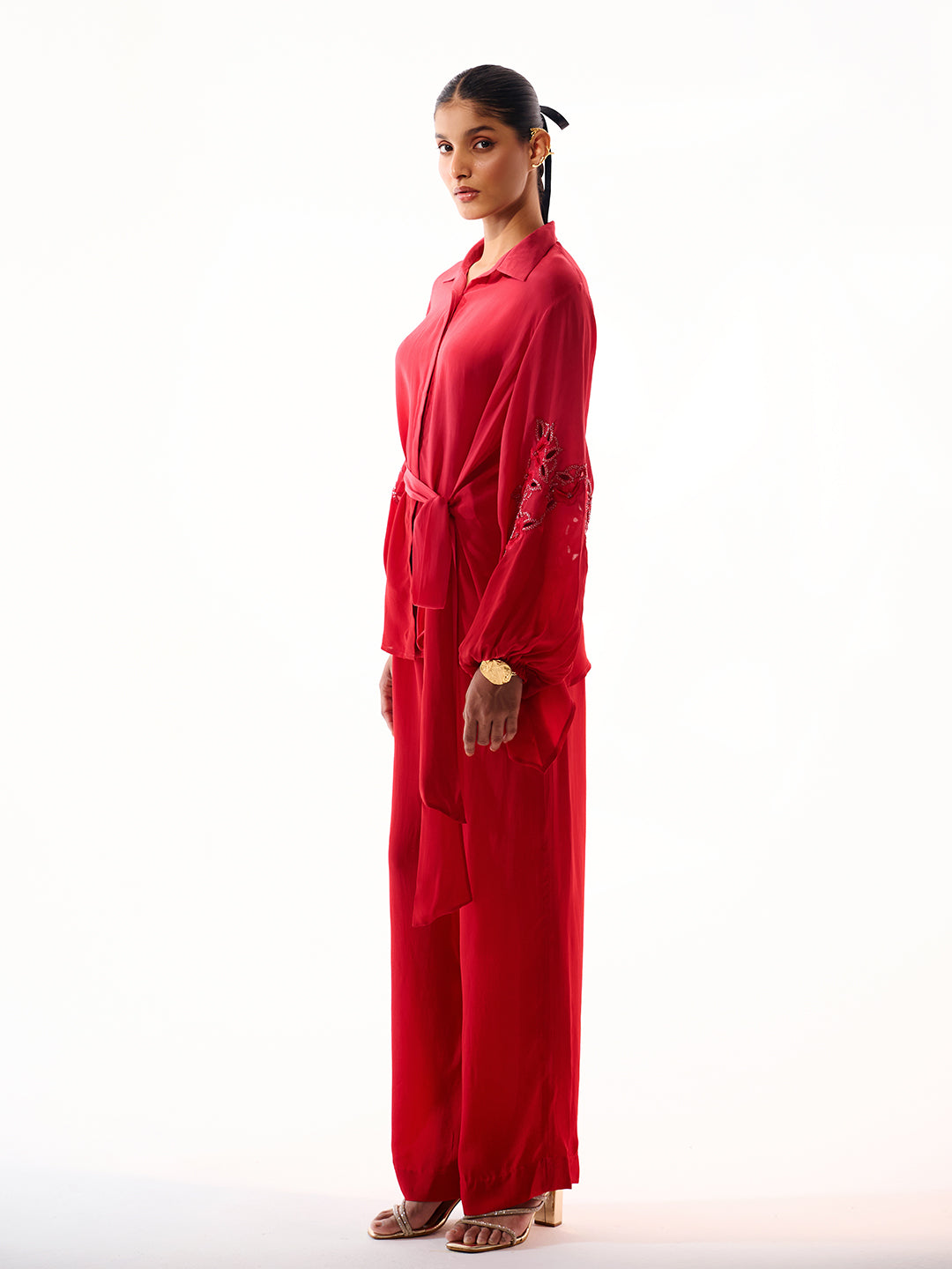 Sleeve Embroidered Coord Set