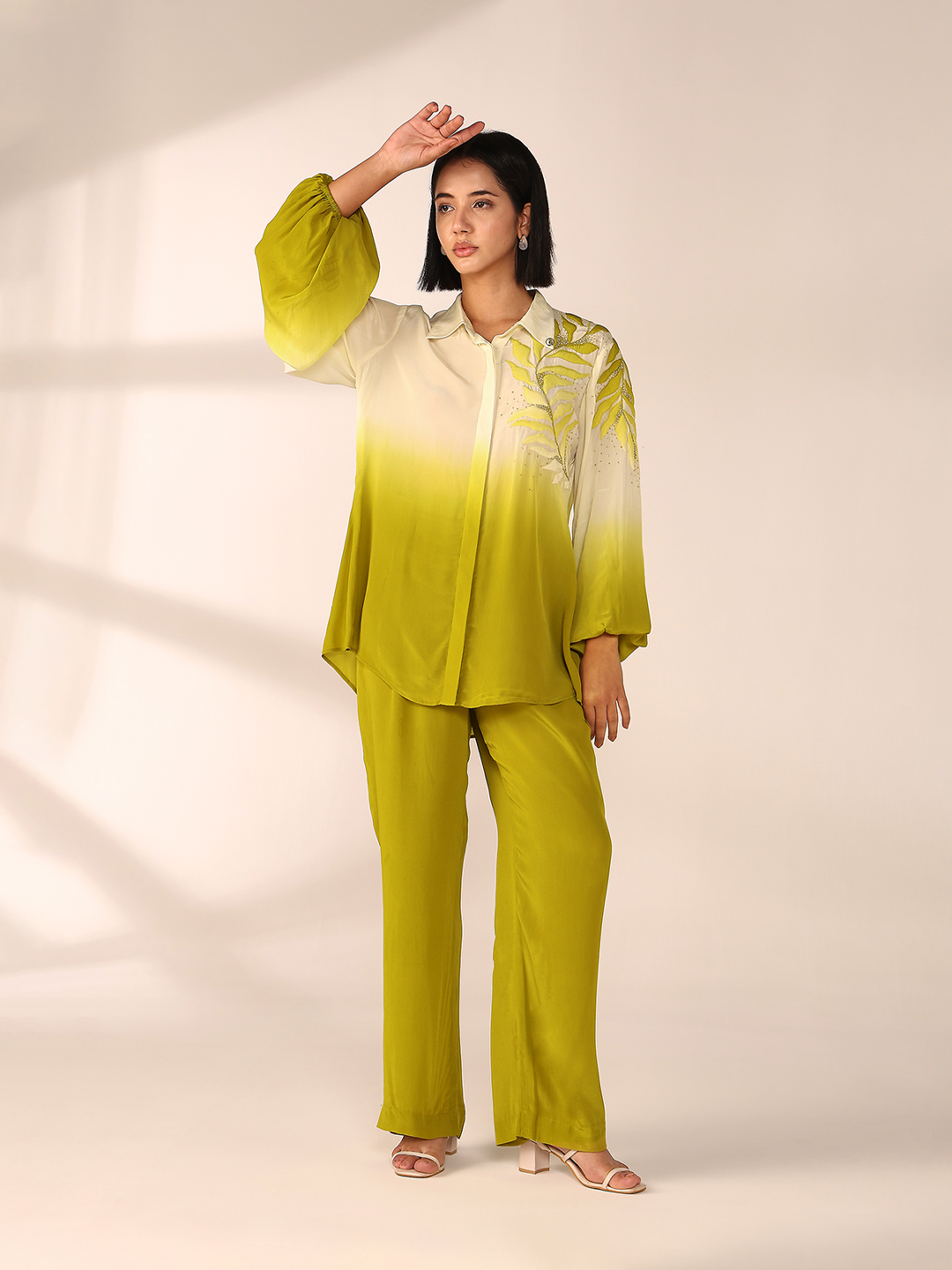 Shoulder Embroidered Co-ord Set