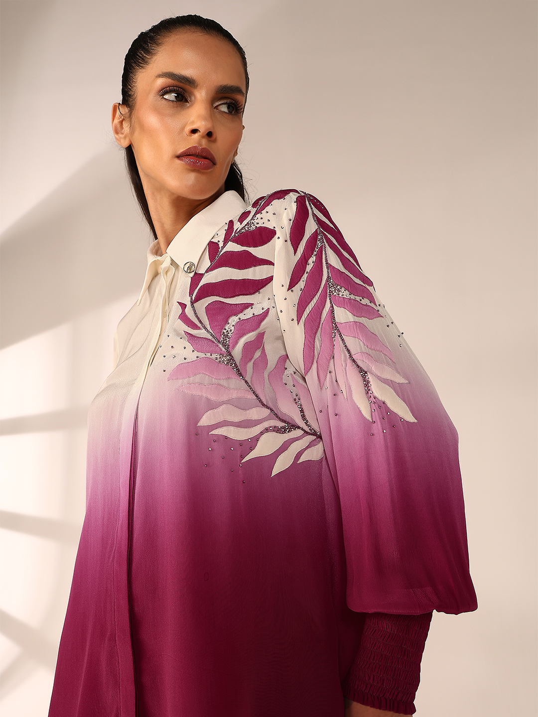 Shoulder Embroidered Co-ord Set