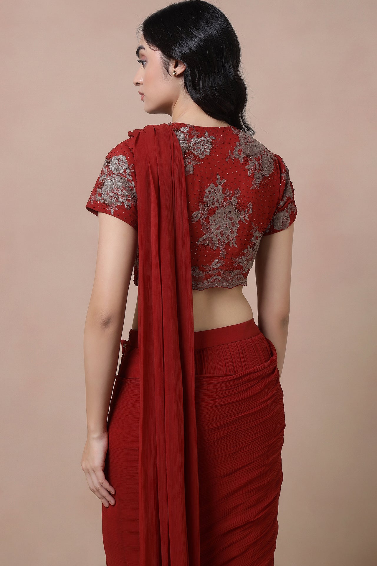 Lacework Blouse With Saree