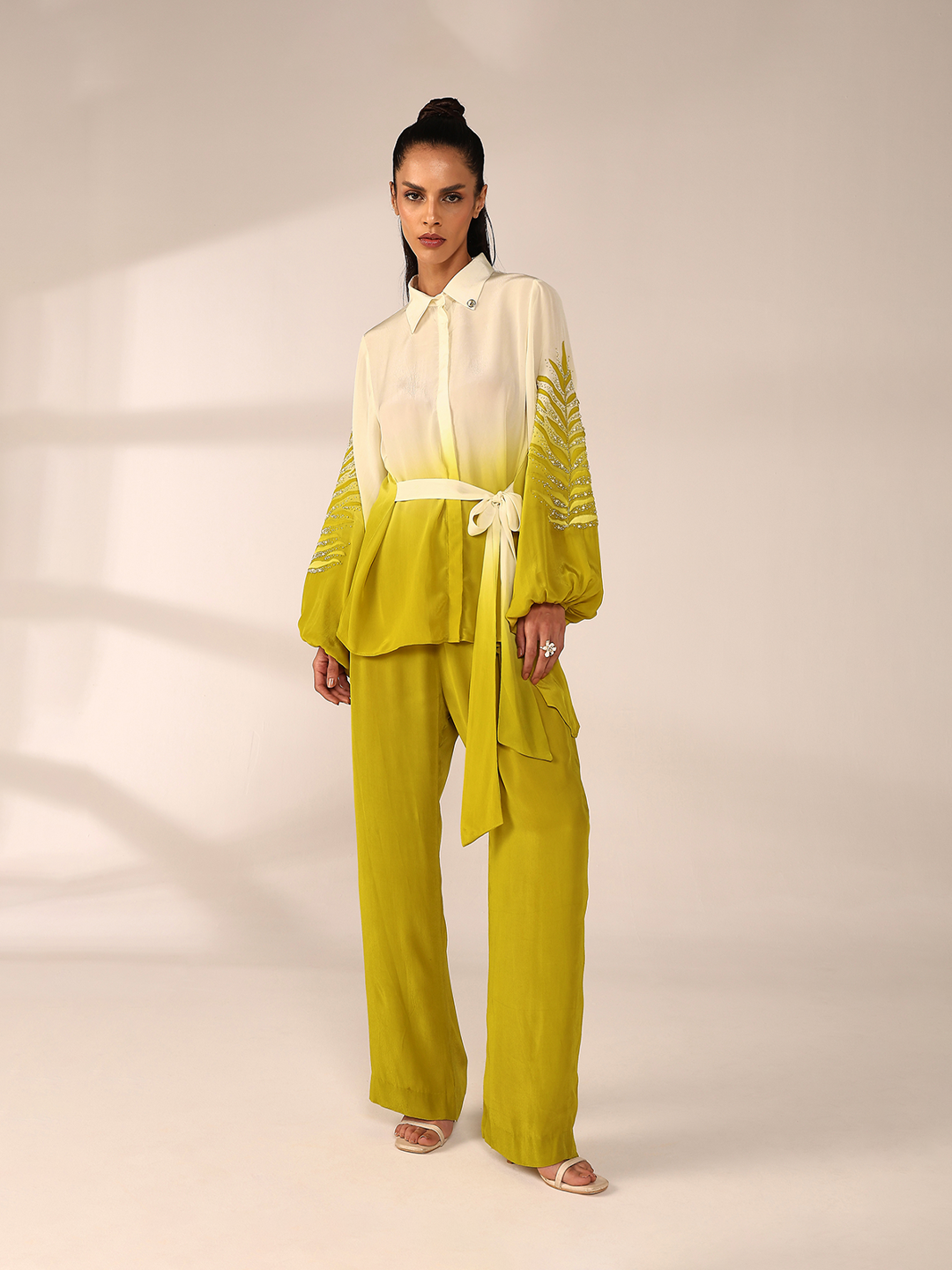 Sleeve Embroidered Co-ord Set