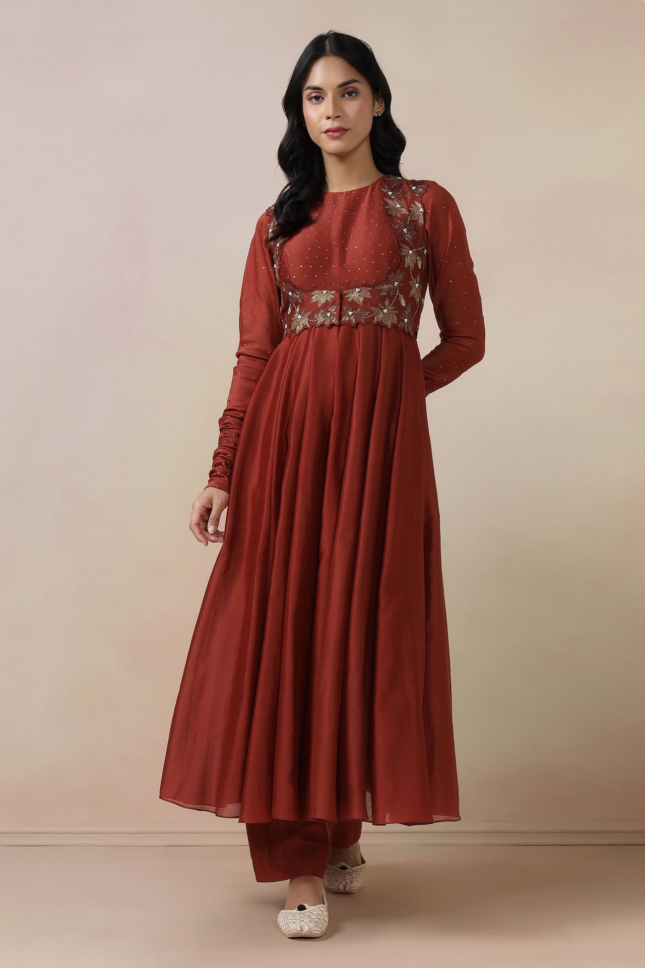 Anarkali With Jacket ,Dupatta And Pants