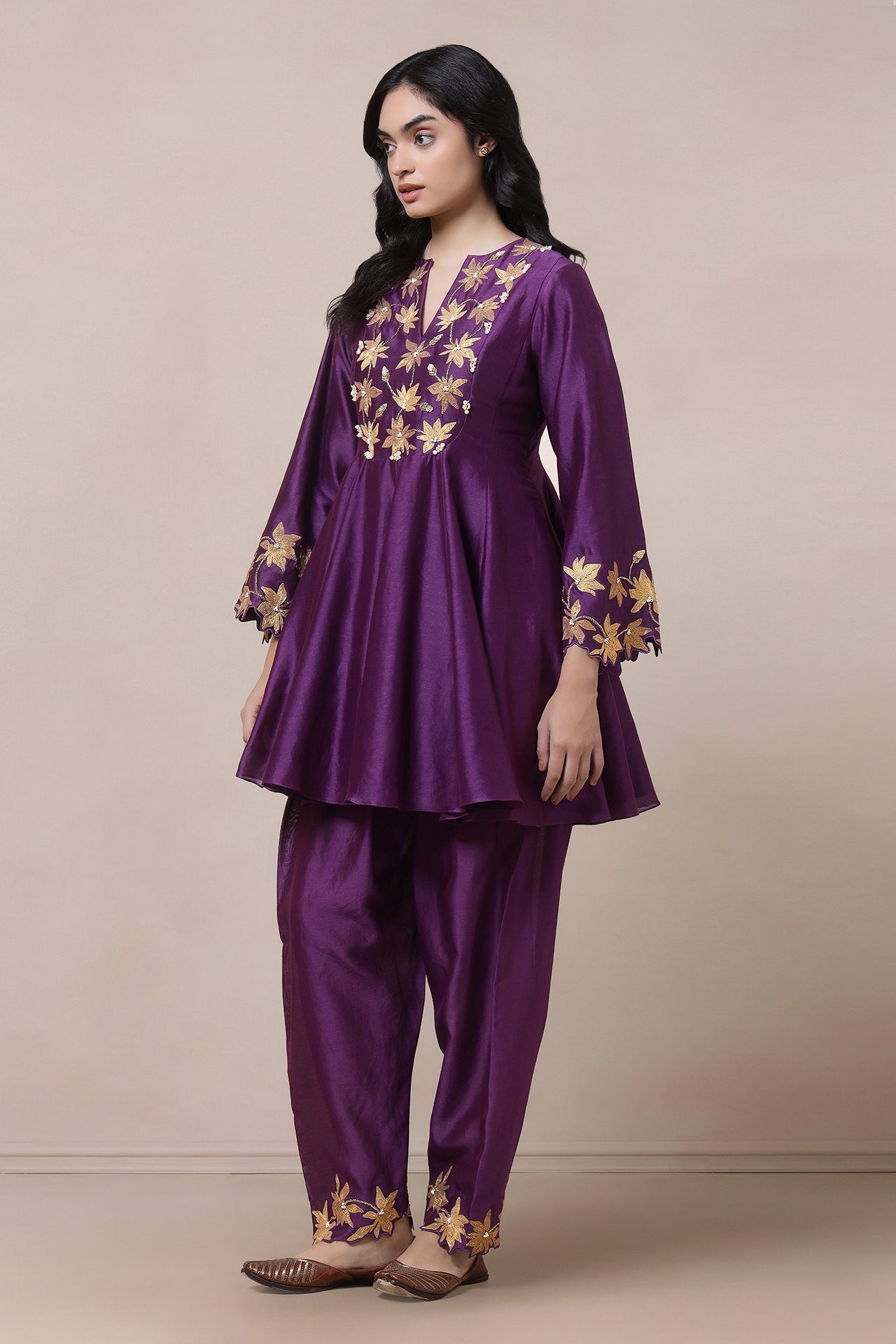 Short Anarkali With Salwaar And Dupatta