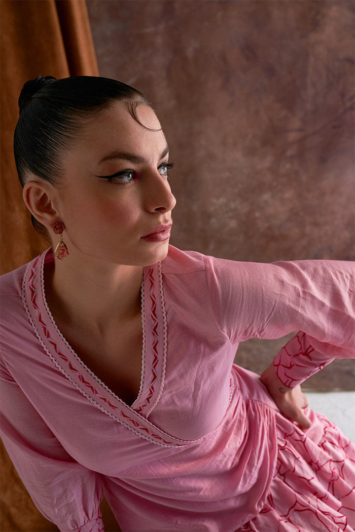 Candy Pink Frill Mini Dress