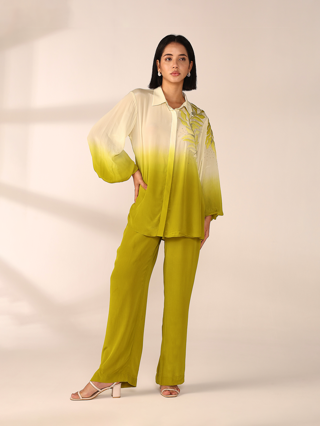 Shoulder Embroidered Co-ord Set