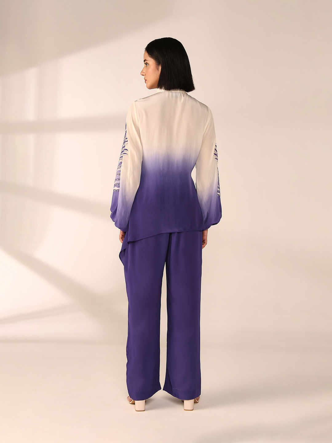 Sleeve Embroidered Co-ord Set