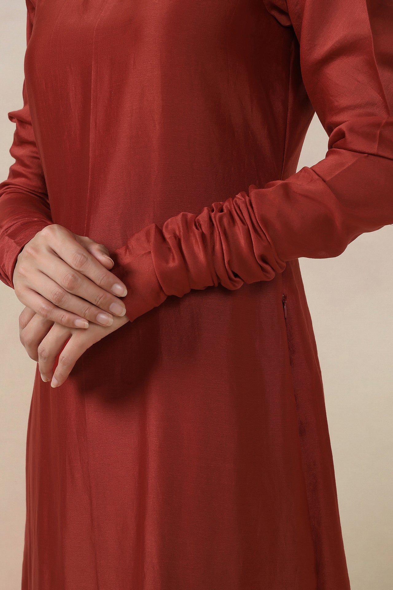 Embroidered Long Kurta With Churi Daar And Dupatta