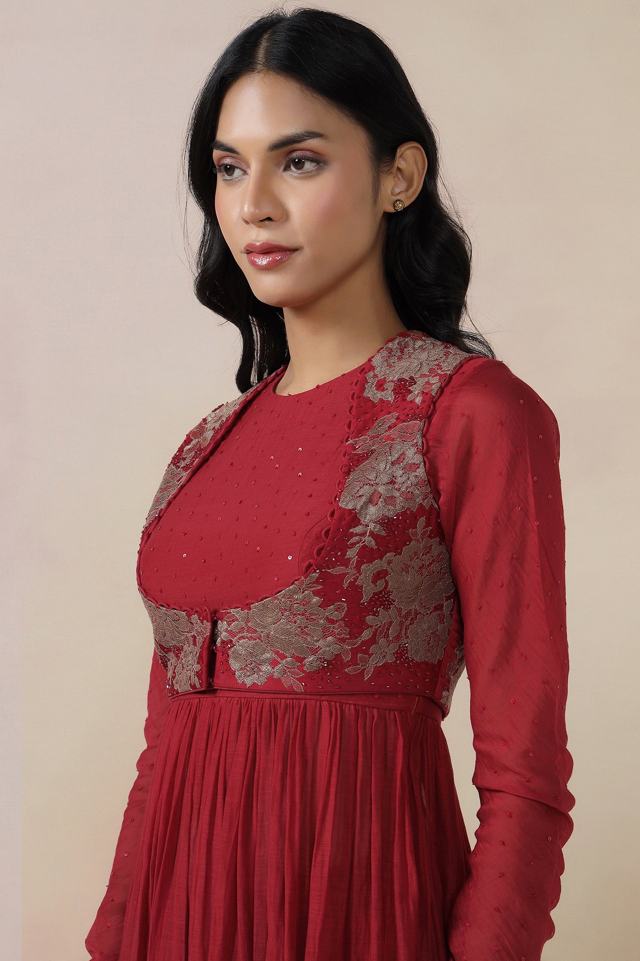 Anarkali With Jacket Dupatta And Churidaar