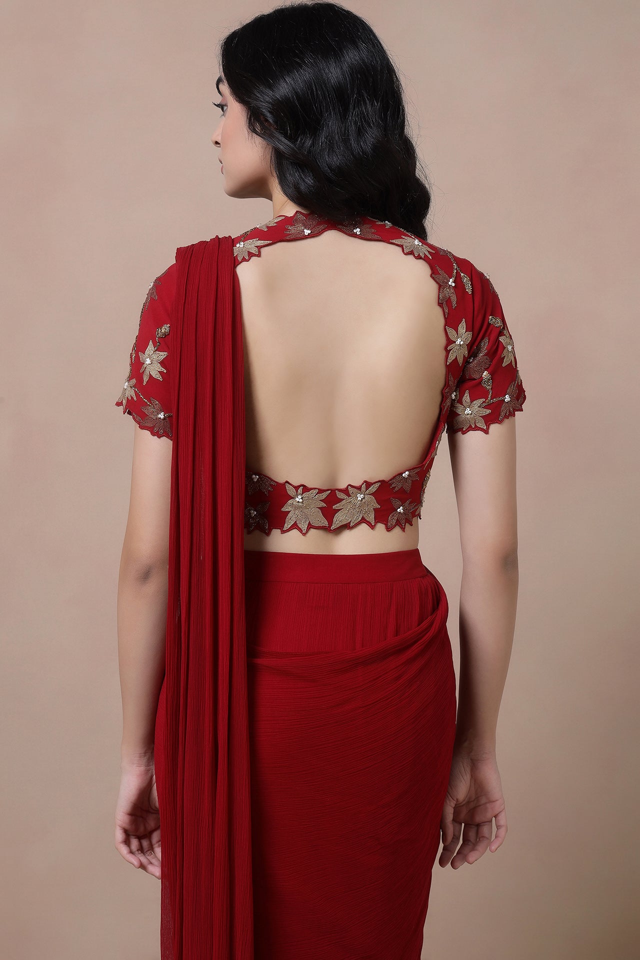 Embroidred Blouse With Saree