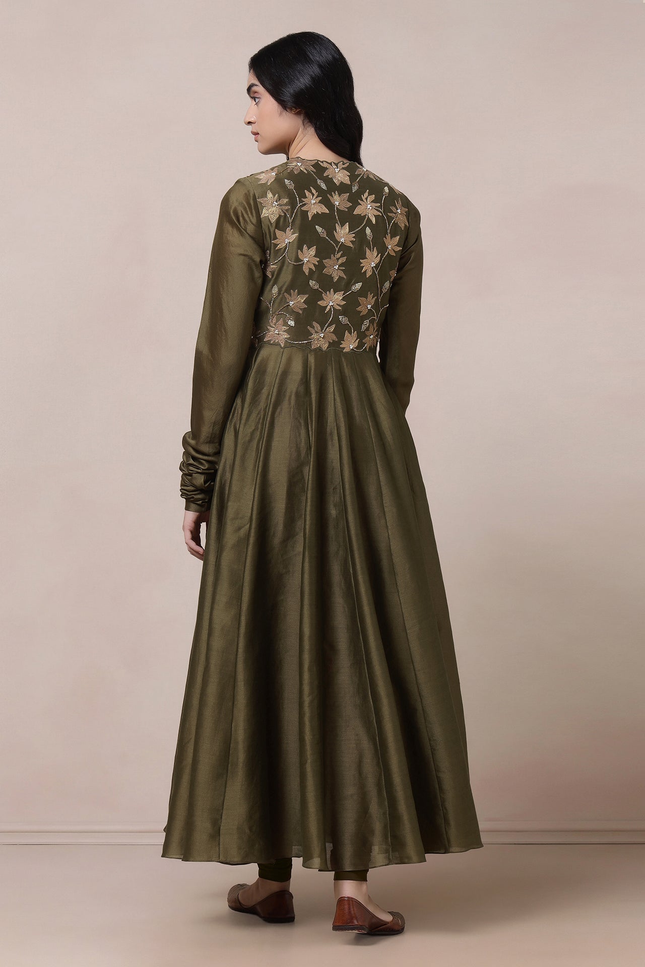 Yoke Anarkali With Churidaar And Dupatta