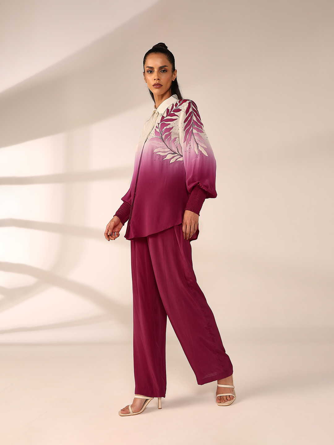 Shoulder Embroidered Co-ord Set