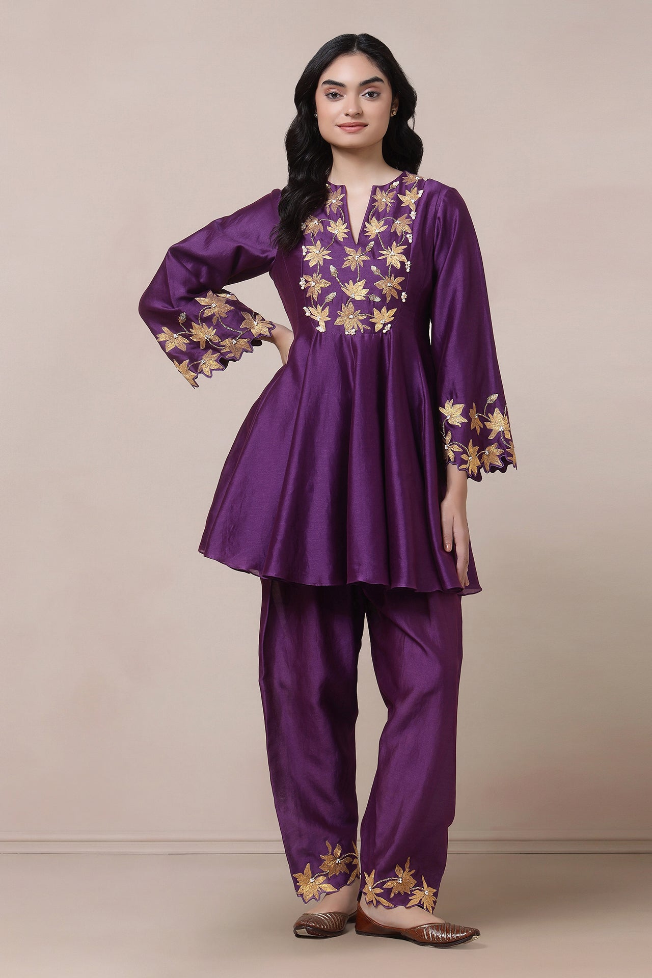Short Anarkali With Salwaar And Dupatta