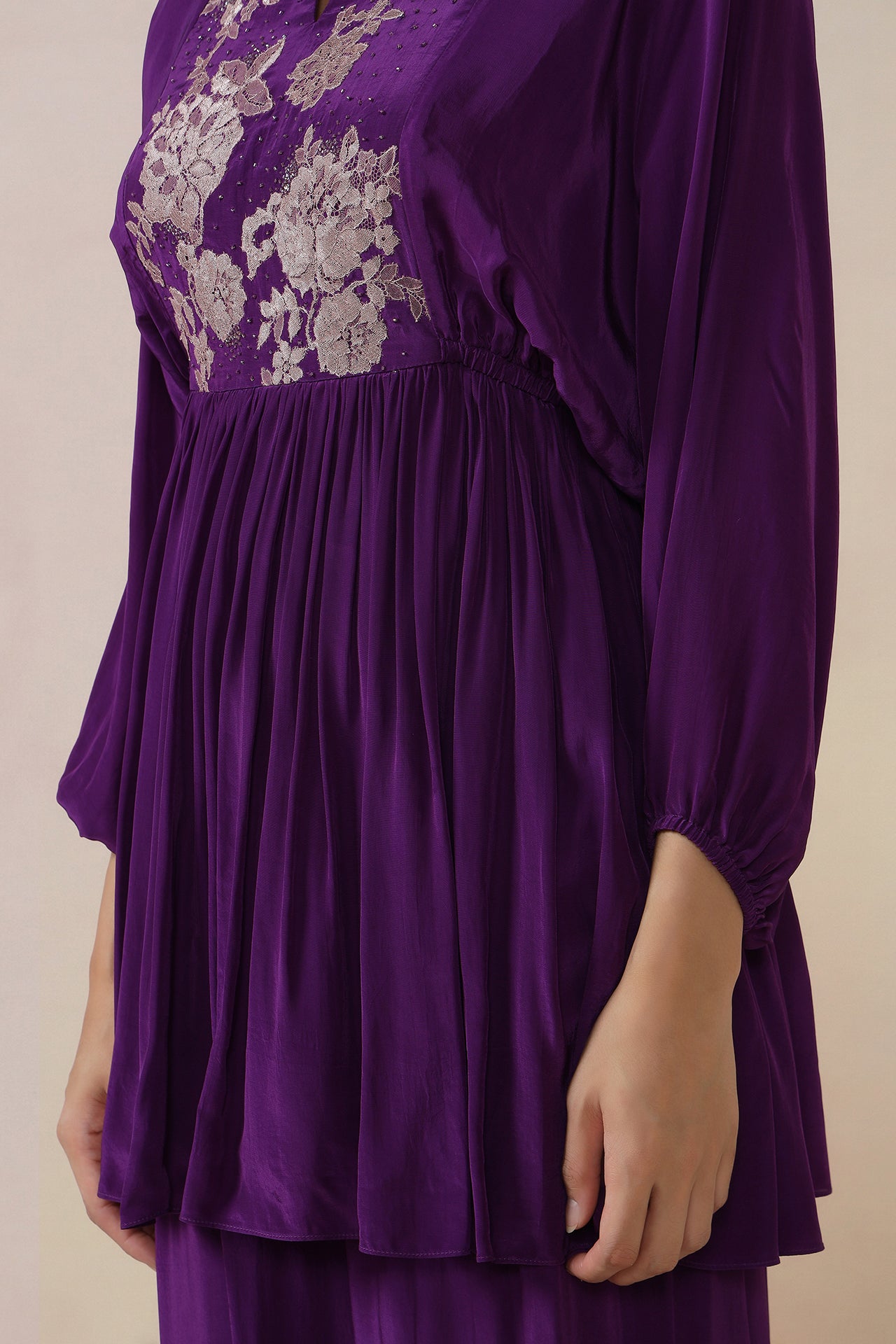 Peplum Top With Wide Leg Pants