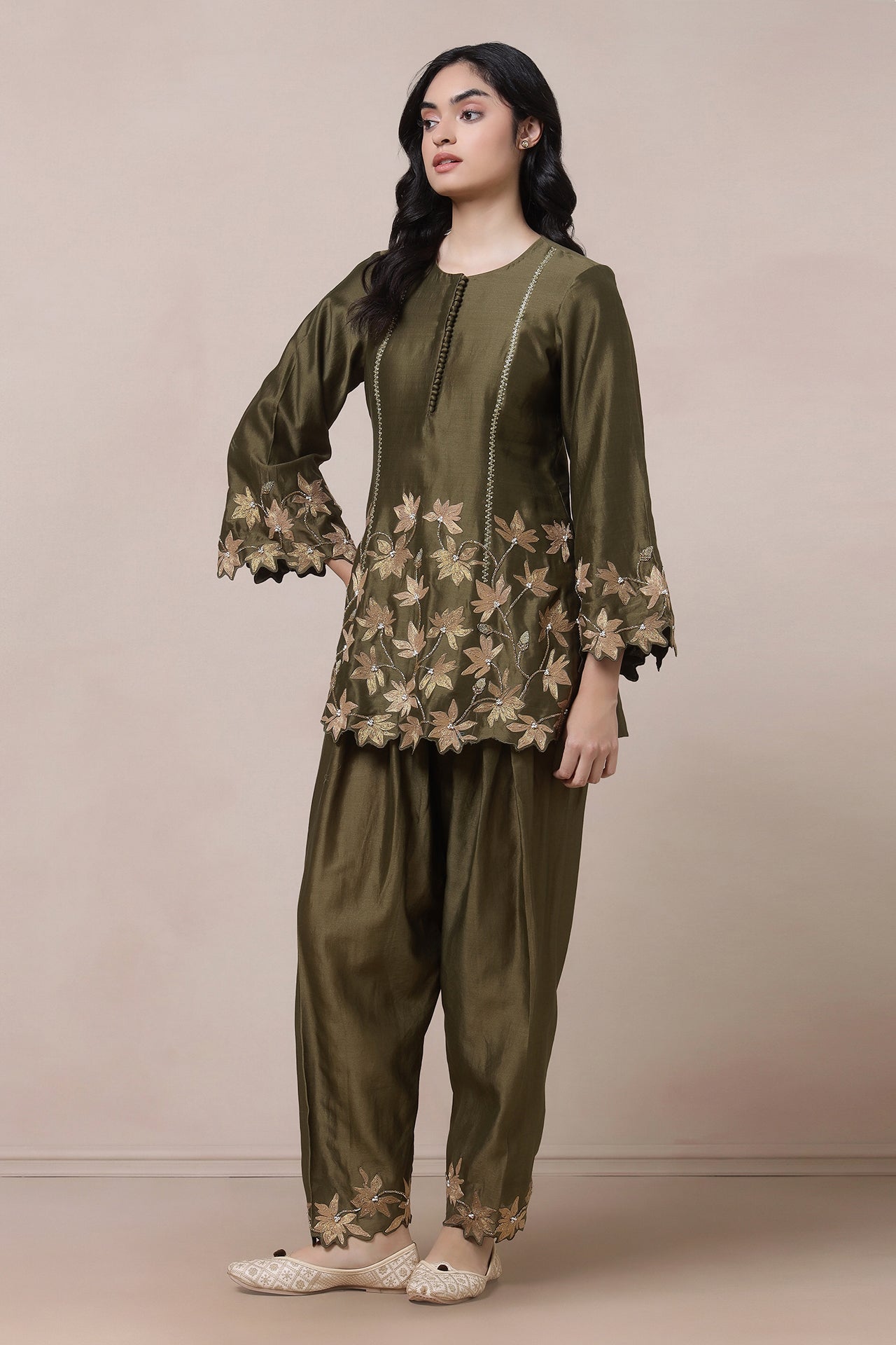Short Kurta With Salwar And Dupatta